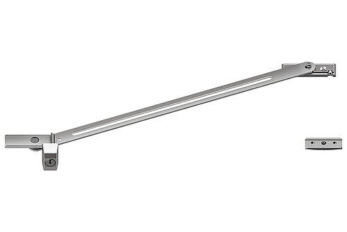 Limitatore di apertura speciale con con funzione di fermo azionabile con chiave