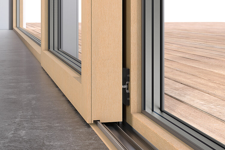 Roto Patio Inowa closing movement perpendicular to the frame profile