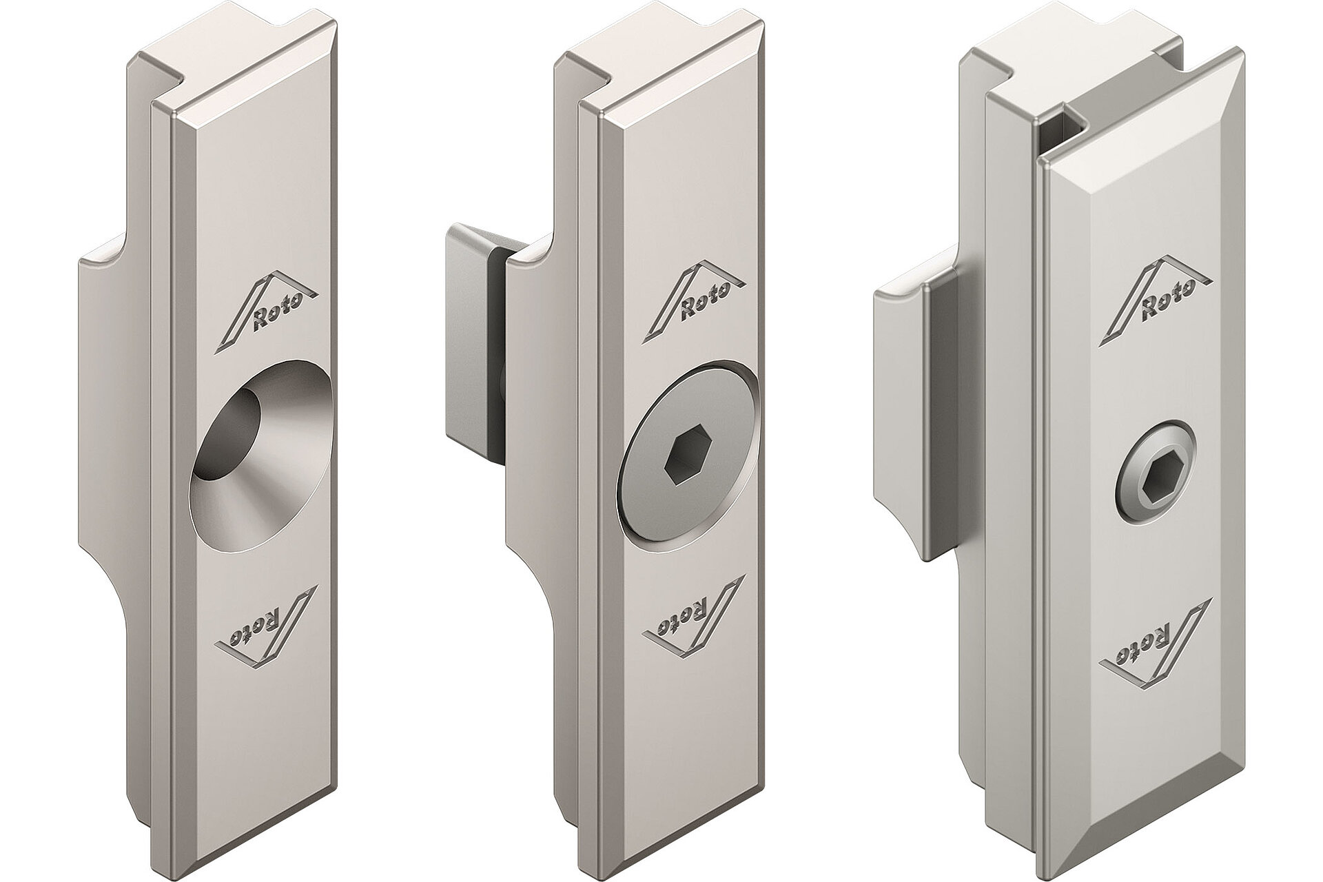 3 Roto Patio Inline | SR gâches : à visser, à clâmer et à insérer