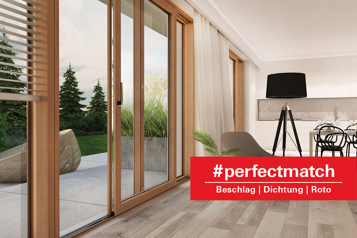 Schiebesystem Roto Patio Inowa mit Schriftzug perfect match